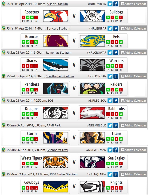 20140404 - Programme NRL round 5