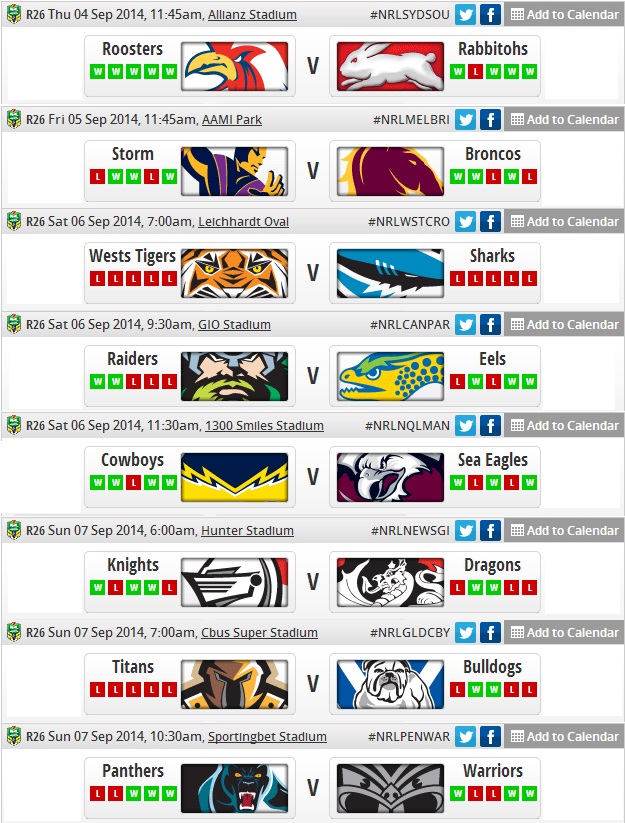 20140904Programme round 26 NRL
