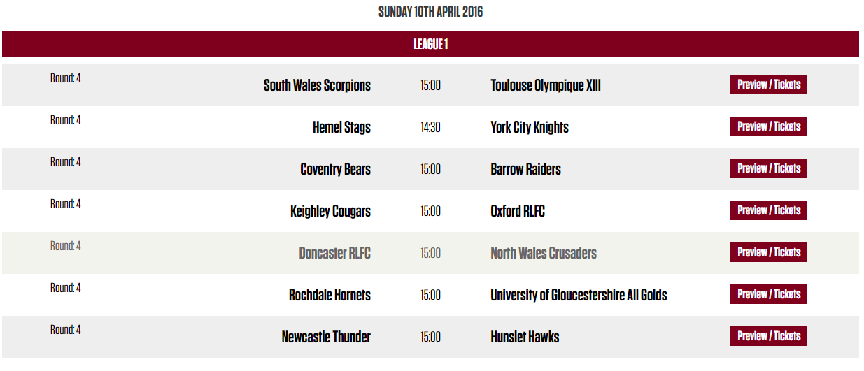 Round 4 - League One