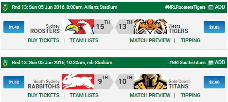NRL - Round 13