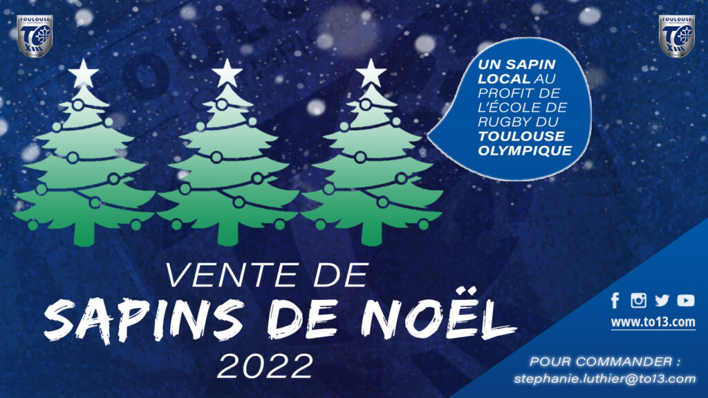 Commandez votre sapin de Noël au TO ! Toulouse Olympique XIII
