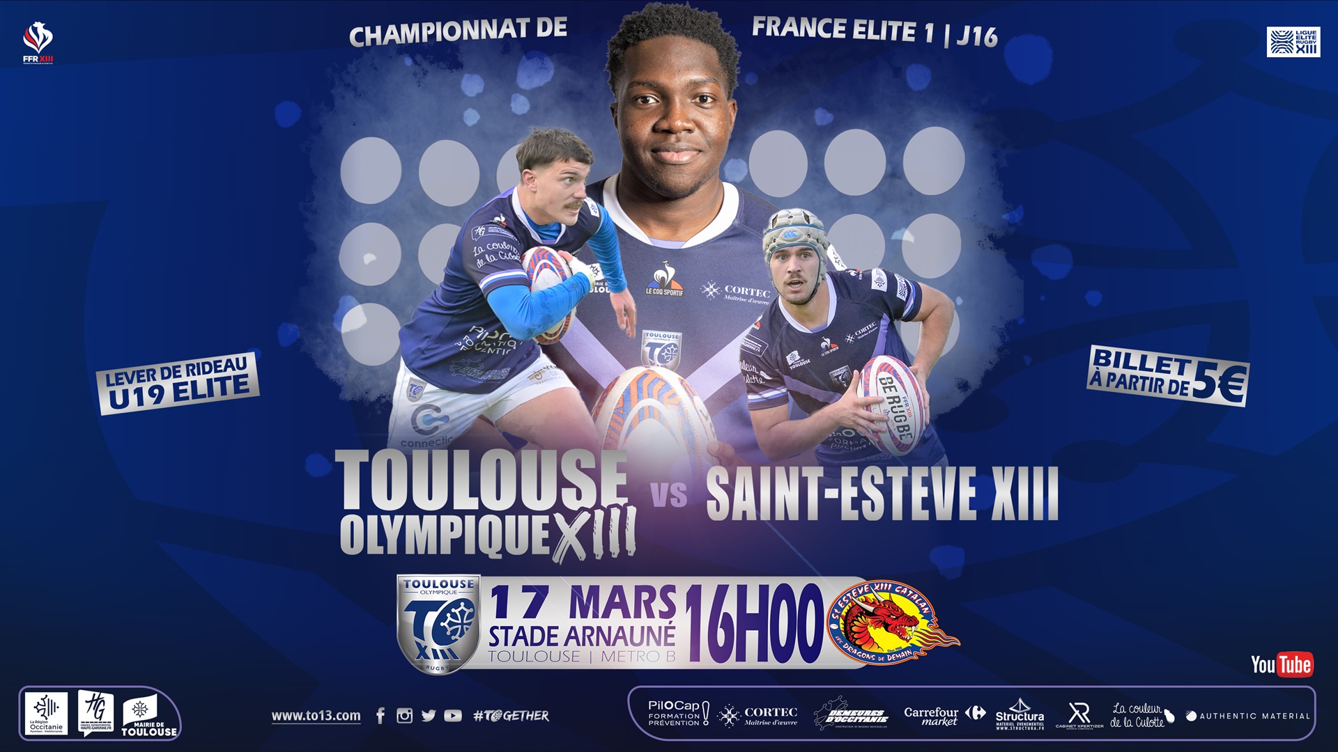 TO XIII ELITE 1 - Saint-Estève XIII Catalan | Dimanche 17 mars à 16h00 ...