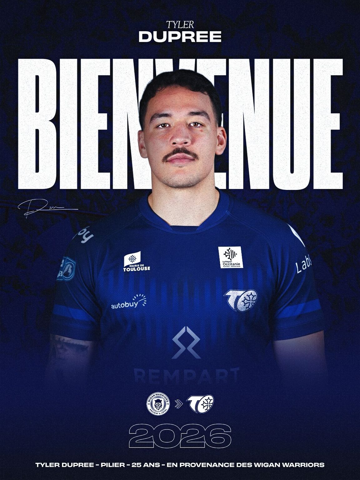 Recrutement : Le Toulouse Olympique réalise un gros coup ! Tyler Dupree rejoint les rangs du TO en 2026.