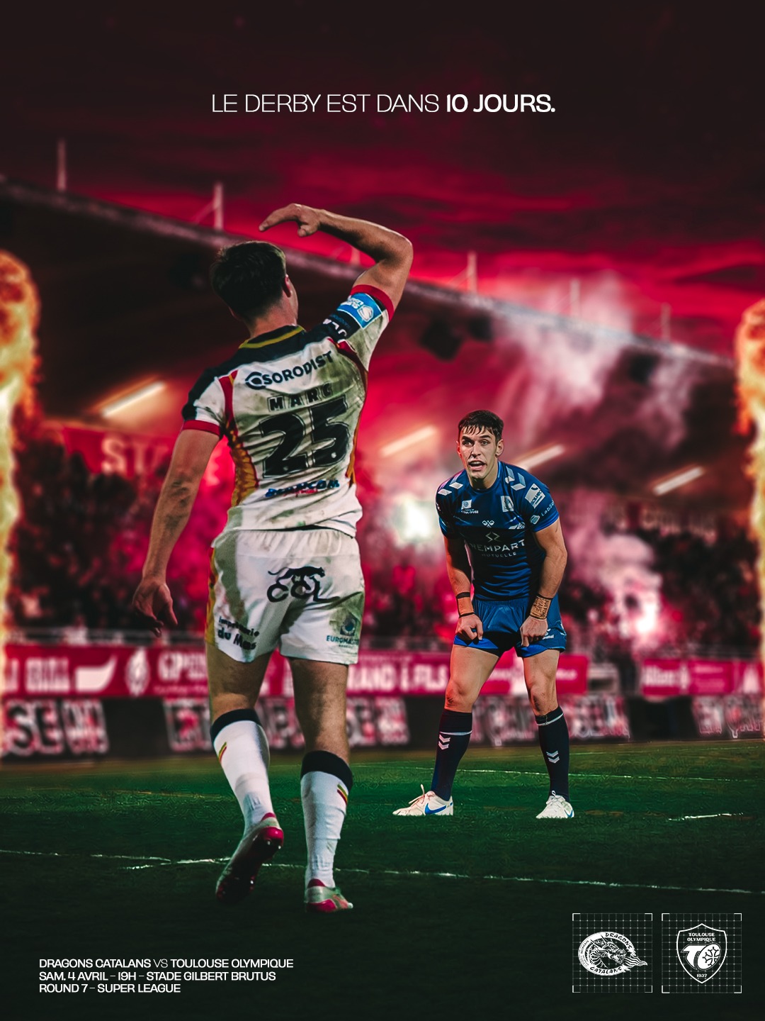 Montez à bord du bus des supporters pour le Derby Dragons Catalans v Toulouse Olympique