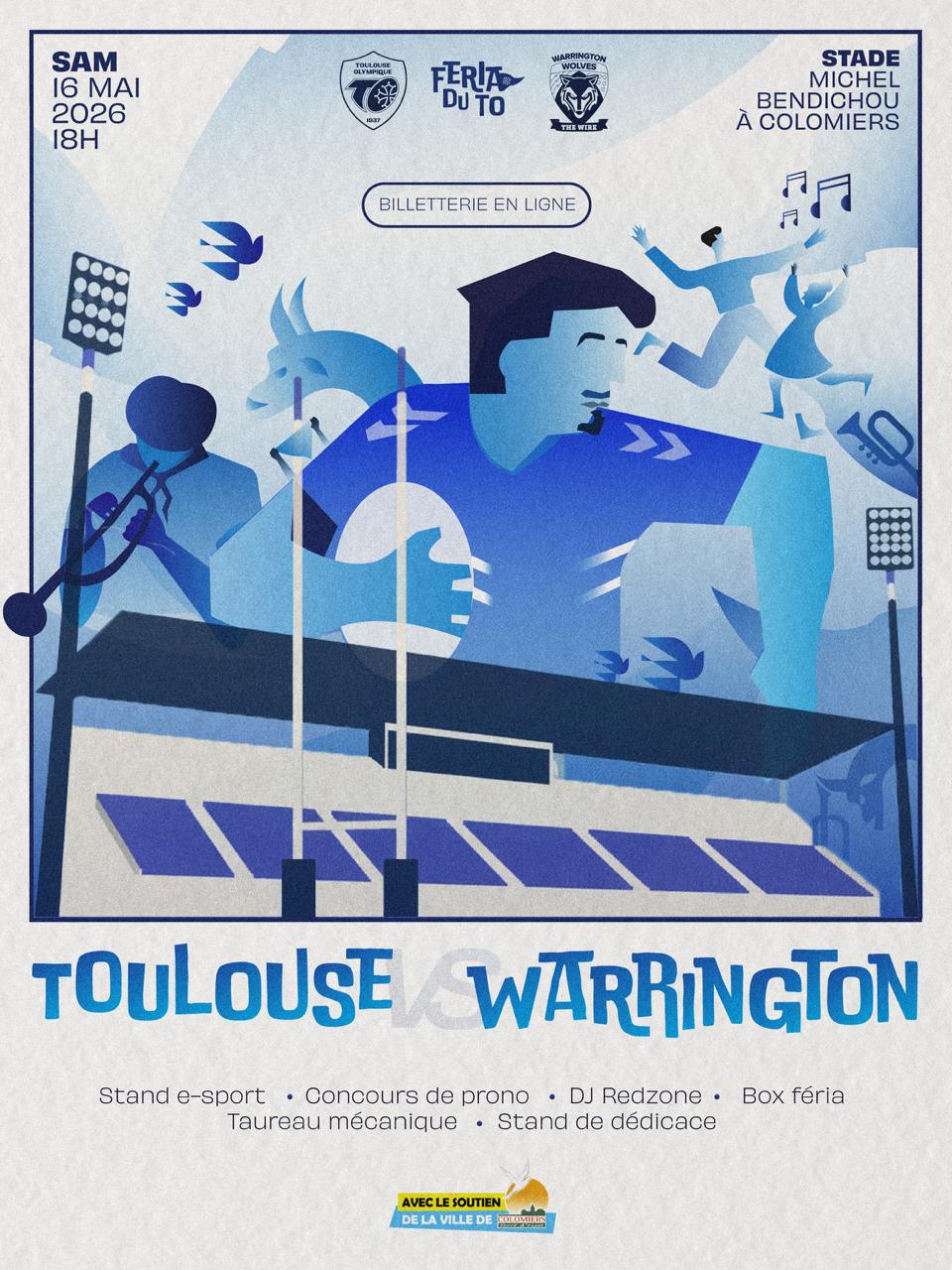 Toulouse – Warrington : La billetterie est ouverte !