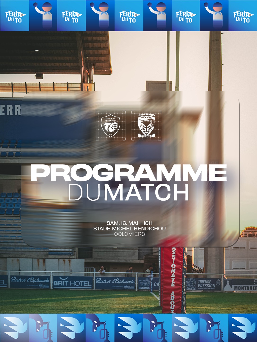 TO – Warrington : Le programme du match à Colomiers ce samedi !